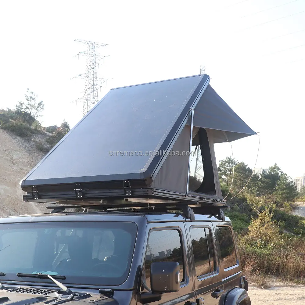 Großhandel Camping wasserdichtes automatisches Pop-Up Hartschalen 4-Personen Jeep Aluminium Auto-Dachzelt Keildach-Zelt