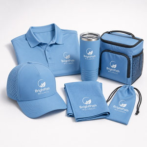 Quick Dry Sports Cap Wellness Promotion Gift Collection with Polo Shirt Tumbler Cooling Towel and Swag <b>Bag</b> - Product Image 1