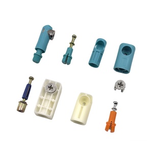 Pièce de connexion trois-en-un en plastique et alliage de zinc pour panneau alvéolaire, pièce de fixation pour armoire, pré-percée, assemblage rapide, robuste - Product Image 1