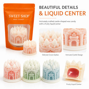 Caramelos de Cera de <span class=keywords><strong>Castillo</strong></span> de 200g, Regalo Perfecto, Diseño Impresionante y Atractivo, Dulces Masticables - Product Image 2