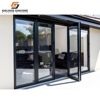 Porte et fenêtre de haute qualité GS Porte à battants anti-ouragan pour maison Porte en aluminium pour maison