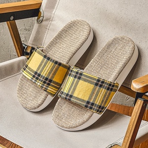 Chaussons d'intérieur antidérapants pour couple, en EVA, coton et chanvre, pour femme - Product Image 5