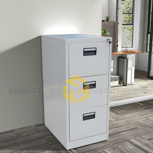 ตู้ลิ้นชักเหล็กรีดเย็นทันสมัยตู้เก็บของ3ลิ้นชักอุปกรณ์สำนักงานโลหะสำหรับบ้านสำนักงานโรงแรมและห้องนั่งเล่น - Product Image 4