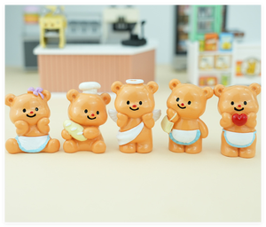 Figura Decorativa Minimalista de Oso Sentado, Miniatura <span class=keywords><strong>3D</strong></span> de Resina para Manualidades, Adorno para <span class=keywords><strong>Globo</strong></span> de Nieve, Juguete de Invierno - Product Image 1