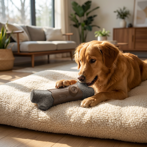 Dayanıklı TPR ve Naylon Kemik Şeklinde Köpek Çiğneme Oyuncağı - Sesli Diş Temizleme Oyuncağı (MELODY Marka) - Product Image 4