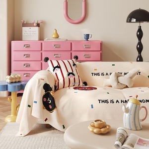 Housse de canapé FANQUE INK, type coussin, canapé modulaire, imprimé avec des animaux mignons, imitation lin, élastique, extensible, lavable en machine - Product Image 2
