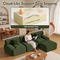 Komprimiertes Modulares L-förmiges Sofa-Set 118 Zoll, Knochenloses Memory-Schaum Modernes Sofa für Wohnzimmer & Schlafzimmer