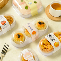 Boîte blister transparente de qualité alimentaire Dessert Macarons Scone Boîte d'emballage de cuisson Boîte à gâteau ronde Fournitures d'emballage de cuisson