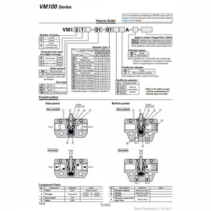 Valve mécanique pneumatique SMC VM120-01-05A pièces pneumatiques - Product Image 1