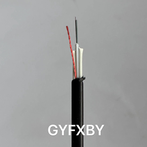 Câble à fibres optiques extérieur GYFXBY 4 cœurs avec membre FRP et cordon de traction pour FTTH - Product Image 2