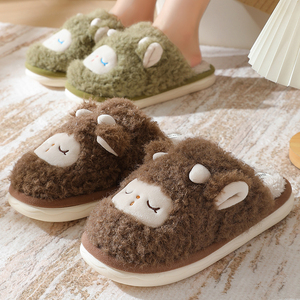 Pantuflas de Algodón con Lazo de Encaje para Invierno, Marca Privada Coreana, Ligeras, Suaves, para Uso Doméstico, Logotipo Bordado, Antideslizantes, con Envío Rápido - Product Image 2