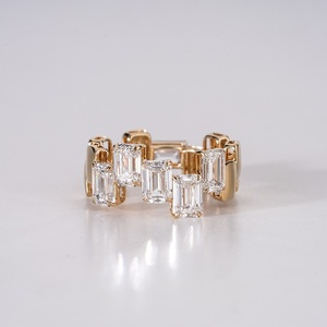 Luxury 14K Gold Lab Grown Emerald Unisex <b>Ring</b> Adjustable Fine Jewelry Gemstone Engagement Wedding <b>Ring</b> <b>for</b> <b>Men</b> Women - Product Image 1