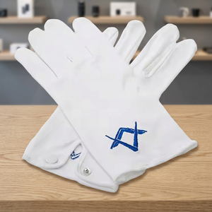 Gants longs blancs 100 % coton à carreaux imprimés par transfert thermique, multifonctionnels et écologiques, pour le sport, les voyages et l'usage quotidien - Product Image 3