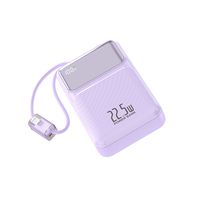 Batterie externe portable ultra-fine avec affichage LED, logo personnalisé, haute capacité 20000 mAh, charge rapide, sortie USB Type C