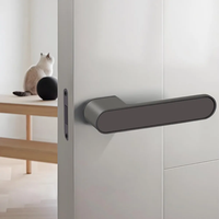 Cerradura Magnética Moderna Europea Duradera con Manija de Una Sola Pieza, Cerradura Oculta, Funcionamiento Silencioso, Aleación de Aluminio, Insonorizada, con Tornillos