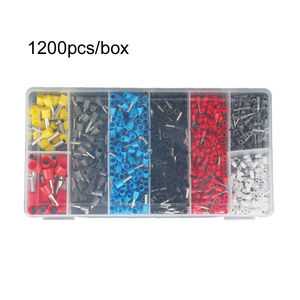 ชุดปลอกหุ้มสายไฟแบบหุ้มฉนวนพร้อมเครื่องมือจีบ 1200 ชิ้น/กล่อง ชุดอุปกรณ์ปลอกหุ้มสายไฟแบบ E พร้อมกล่อง - Product Image 3