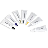 Tube souple blanc personnalisé avec logo, 5g, 10g, 20g, en forme de balle, pour sérum, huile essentielle, sous-emballage cosmétique