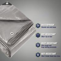 Bâche imperméable robuste 8 x 10 pieds, épaisseur 10 mil, housses de protection pour meubles d'extérieur, bâche isolante en plastique pour le camping