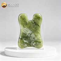 Jiwan Lejia – Outils de massage Gua Sha verts en gros, plaque de massage Gua Sha en pierre pour la beauté, Gua Sha en jade Xiuyan pas cher