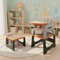 Chaise haute bébé convertible 3-en-1 moderne, table de jeu et chaise à bascule en plastique pour repas et allaitement – Meubles pour enfants – Offre spéciale