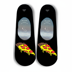 Pizza Patterned Black Non-Slip <b>Silicone</b> Ballet <b>Socks</b> for Outdoor Sports - Product Image 2
