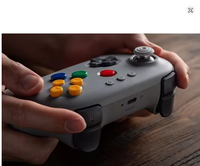 Controlador 8BitDo N64 BT Gris para Analogue 3D, Switch, Switch 2, Windows, Android con Joysticks de Efecto Hall