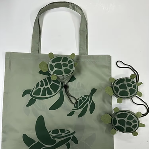 Tortoise-Shaped Polyester RPET Eco-Friendly Folding Storage <strong>Bag</strong> Animal-<strong>Printed</strong> Shopping <strong>Bag</strong> - Product Image 3