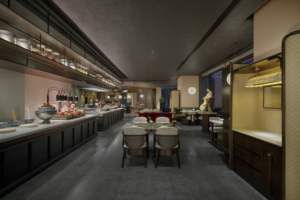 Juegos de Muebles Modernos para Bares y Restaurantes Comerciales para Cafeterías - Juego de Mesa de Madera Maciza con Asientos de Cuero PU, Duradero y Ecológico - Product Image 5