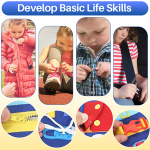 Toddlers <strong>Busy</strong> <strong>Book</strong> Felt <strong>Busy</strong> Board Basic Skills <strong>Montessori</strong> Toddler Soft Quiet <strong>Busy</strong> Board <strong>Book</strong> - Product Image 4