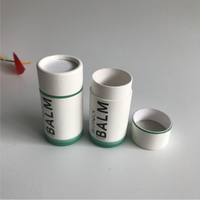 100% emballage recyclable biodégradable en carton Push Up déodorant bâton conteneurs blanc noir brun Kraft baume à lèvres papier Tube