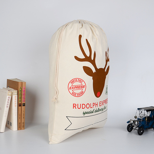 Bolsa <span class=keywords><strong>de</strong></span> Regalo Navideña <span class=keywords><strong>de</strong></span> Lona con Diseño <span class=keywords><strong>de</strong></span> <span class=keywords><strong>Rudolph</strong></span> el Reno <span class=keywords><strong>de</strong></span> <span class=keywords><strong>Nariz</strong></span> <span class=keywords><strong>Roja</strong></span>, Entrega Especial, Bolsa <span class=keywords><strong>de</strong></span> Regalo Extra Grande <span class=keywords><strong>de</strong></span> Lona Natural - Product Image 2