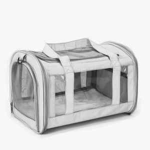 Xách tay Trọng lượng nhẹ Oxford Vật liệu vật nuôi tàu sân bay Túi PVC ngoài trời lồng rắn mô hình dây kéo đóng cửa cho động vật nhỏ mèo chó - Product Image 6