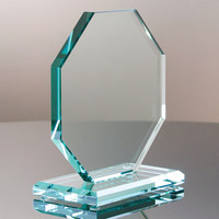 Trophée de récompense en verre dépoli en forme de nuage pour la collaboration d'équipe en entreprise