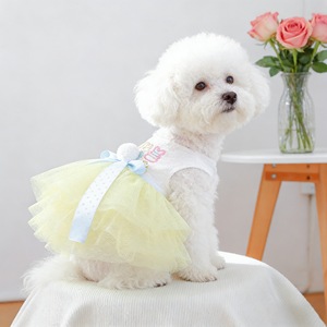 Jupe de Pâques pour chiens et chats, robe en tulle avec motif brodé, tenue mignonne pour animaux de compagnie, à porter en quatre saisons - Product Image 3