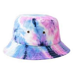 Wholesale Custom Tie Dye Bucket Hat Unisex Colorful <b>Summer</b> Outdoor Beach Travel Fishing Fashion <b>Cap</b> With Metal Vent Eyelets - Product Image 2