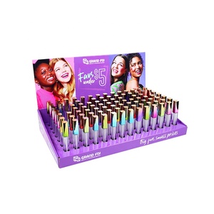 Tùy chỉnh PDQ Son môi truy cập các tông hiển thị hộp bán lẻ Lip Balm Tabletop Lip Gloss mỹ phẩm sóng giấy hiển thị hộp - Product Image 5