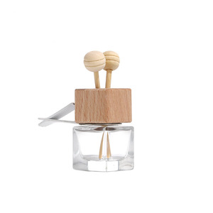 Diffuseur de parfum pour voiture en verre givré en forme de balle avec clip et bâtonnet en bois - Product Image 5