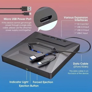 <span class=keywords><strong>USB</strong></span> 3.0 xách tay đa chức năng Ổ đĩa quang New External DVD RW Máy nghe nhạc <span class=keywords><strong>CD</strong></span> Nhà Văn Burner với đầu đọc thẻ cho máy tính xách tay - Product Image 4