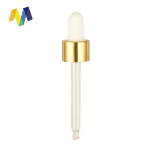 20/400 Metallic Smooth Shiny Gold Black Silver Aluminum Dropper Cap Null