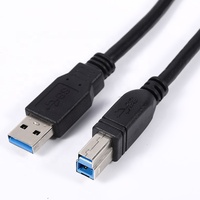 Kabel pengisian daya Data USB 3.0 AM ke BM, Super kecepatan 1M dengan USB3.0 A male ke tipe B male charge Transfer untuk Printer