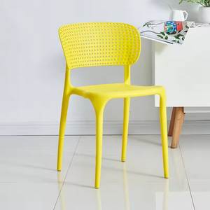 YJ Furniture Commercial Heavy Duty Spider Hollow Plastic Cafe Chairs Ergonomic Minimalist Stackable Restaurant Dining Room Seats - Product Image 1