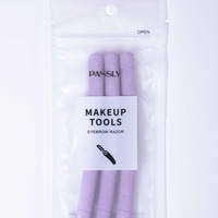 PANSLY Ensemble de 3 rasoirs à sourcils, lame en acier inoxydable, manche en ABS, outil de façonnage précis des sourcils, vente en gros