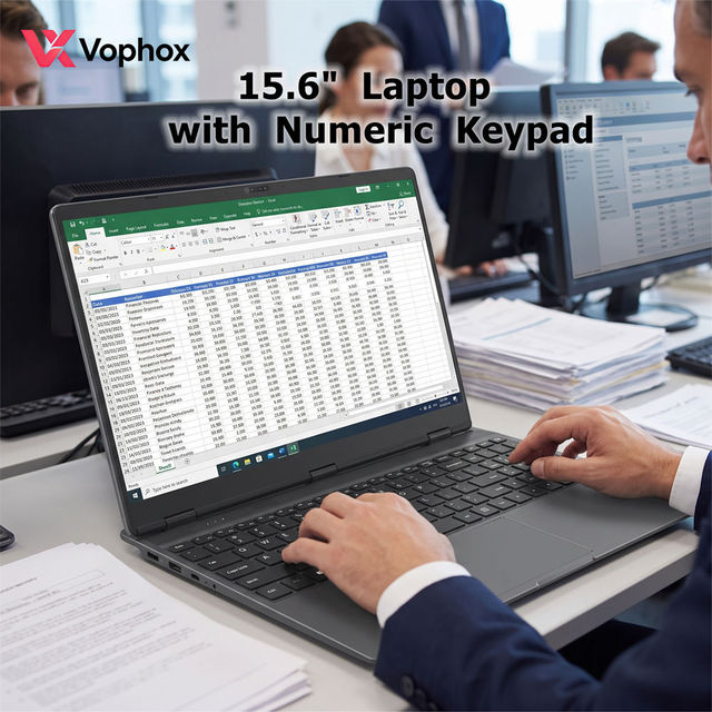 OEM 15.6" FHD Business Laptop AMD Ryzen 5 3500U with Numeric Keypad 32GB RAM 1TB SSD Finance Office Notebook PC Wholesale
