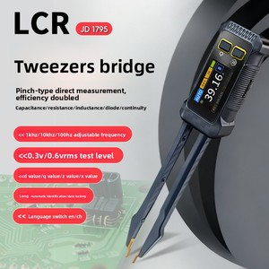 Pince de mesure LCR JD-1795 pour composants CMS à mesure directe avec détection intelligente des valeurs de résistance, capacité et inductance - Product Image 5