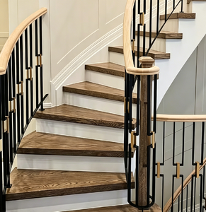 Customized Classic Solid Wood Staircase Riser <b>Treads</b> & Nosing-Eco-Friendly Easy DIY Installation - Product Image 5