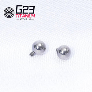 Титан ASTM F136 G23, 14G 16G, с внешней и внутренней резьбой, шариковые сменные элементы, аксессуары для украшений для тела - Product Image 6