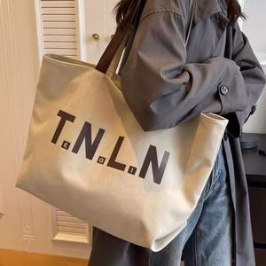 Reusable Polyester <b>Canvas</b> Lining Handbag Freshman Class Leisure Fashion Zipper Multifunctional Shoulder for Women Shopping - Product Image 6