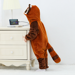 TONWHAR lupo pipistrello con cappuccio pagliaccetto bambini tuta con cerniera per bambini costume di halloween per natale - Product Image 6