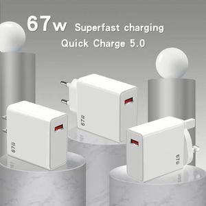 67W Fast Charger <b>USB</b>-<b>C</b> Cable US/EU <b>Socket</b> 67W 120W Quick Charging Type <b>C</b> Cable for Smart Phones - Product Image 6