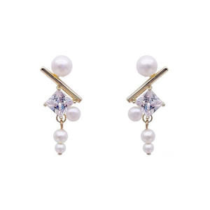 Pendientes de Borla Versátiles de Estilo Retro para Mujer, Plata de Ley S925 con Perlas Dispersas, Joyería Larga de Alta Gama en Oro de 18K - Product Image 5